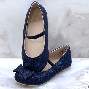 COPY - NWOT Sparkling navy ballet girls shoes - never been used